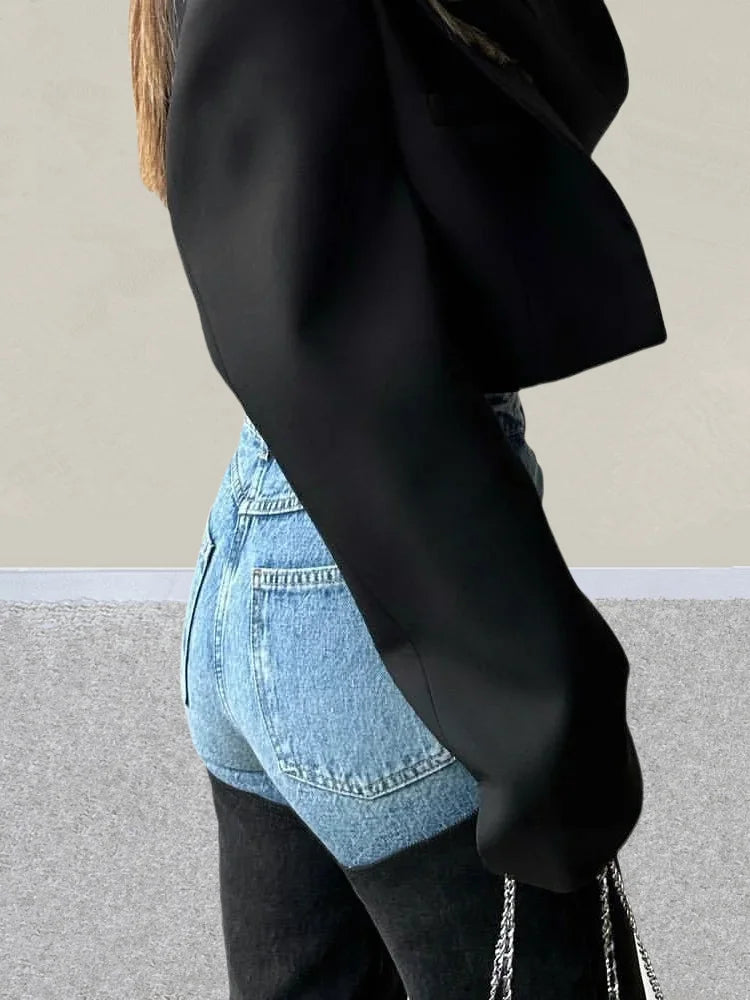 Washed Blue Black Patchwork