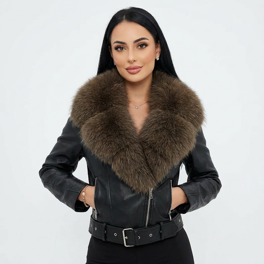 Arctic Luxe Leather Jacket