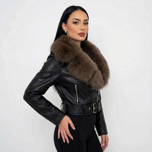 Arctic Luxe Leather Jacket