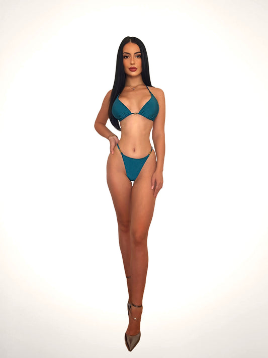 Sapphire Siren Bikini Set - Deep Turquoise