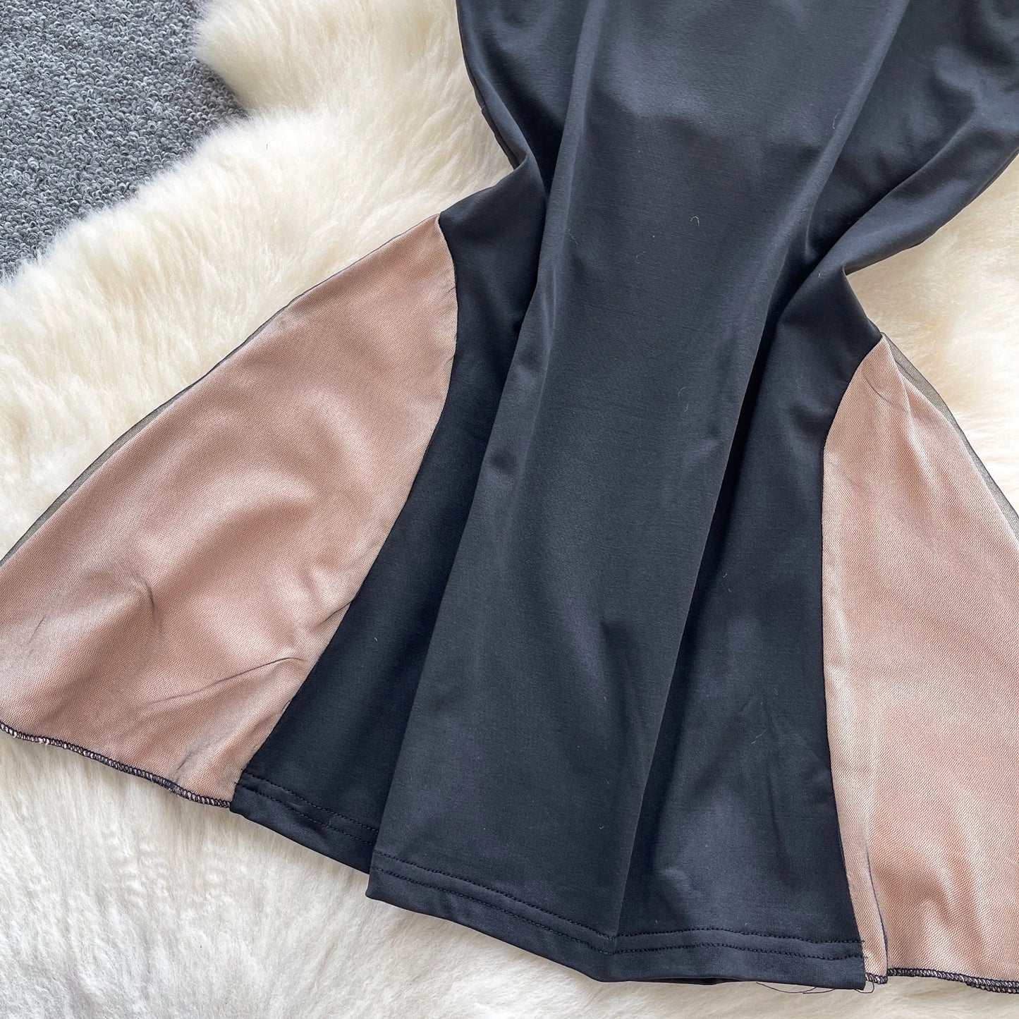 Chic vintage Spliced velour